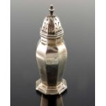 A George V silver pepper pot, S W Smith and Co., Birmingham 1919