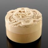 A 19th century Japanese carved ivory box