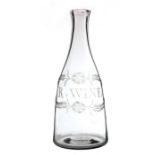 An 18th century glass red wine carafe