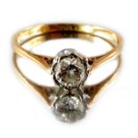 A diamond solitaire ring,