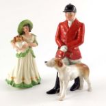 Two Royal Crown Derby figures, Marjorie and The Huntsman