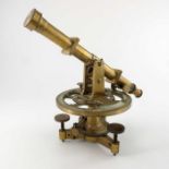 A brass surveyor's sight, theodolite style