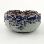 Daum, a pate de verre frosted glass bowl