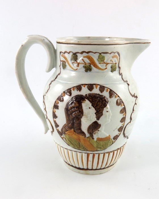 A George III relief moulded commemorative jug - Image 4 of 6