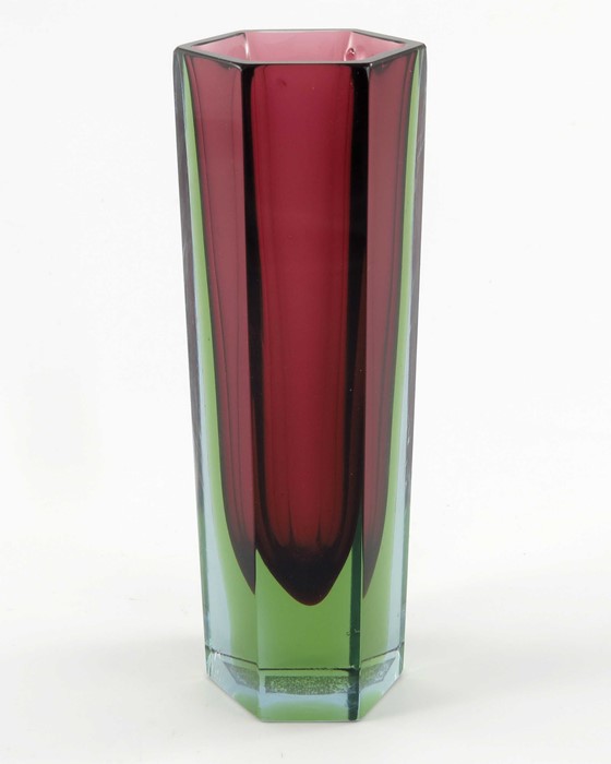Luigi Mandruzzato, two Sommerso triple cased Murano glass vases - Image 5 of 8