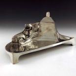 Orivit, a Jugendstil pewter inkwell,