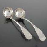 A pair of George IV Scottish Provincial silver toddy ladles, John Scott, Perth 1824