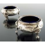 A pair of early Victorian silver salt cellars, John Wellby, London 1841