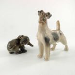 Platen Hallermundt for Royal Copenhagen, a Wire Haired Fox Terrier and another