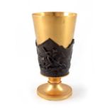 A Victorian cast bronze and ormolu electrotype goblet, circa 1874