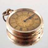 A 14 carat gold pocket watch