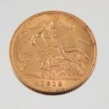 George V, gold half sovereign, 1912