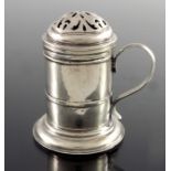 A George I silver kitchen pepper, William Looker, London 1719