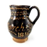 An English North Country slipware jug