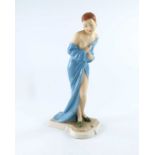 Schaff for Royal Dux, an Art Deco figure of a semi nude woman