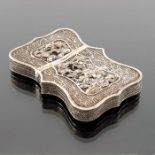 A Chinese silver filigree card case,