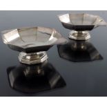 A pair of Art Deco style silver dishes, J B Chatterley and Sons Ltd., Birmingham 1944