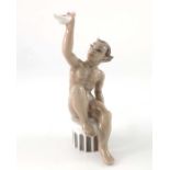 A Dahl Jensen Copenhagen figure of a satyr