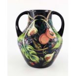 Emma Bossons for Moorcroft, Queen's Choice fig and peach vase