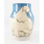Sally Tuffin for Dennis China Works, a polar bear vase