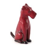 Leslie Harradine for Royal Doulton, a Flambe Fox Terrier figure