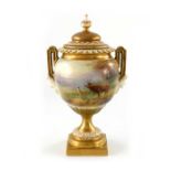 Harry Stinton, for Royal Worcester, a vase and cover, circa 1930,