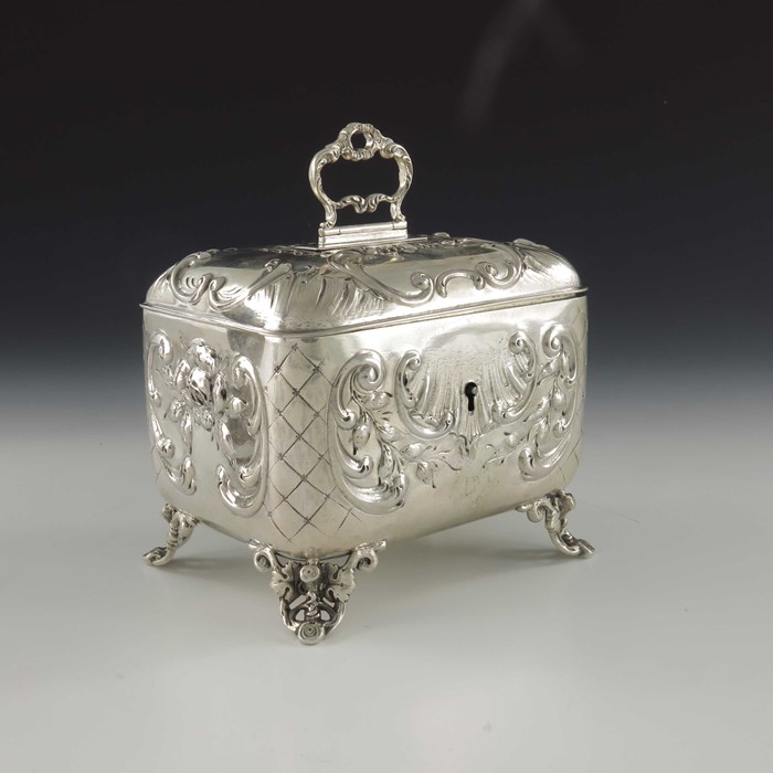 An Austrian silver tea caddy, AW, Vienna circa 1870 - Image 2 of 4