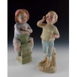 Two Gebruder Heubach bisque figures of children in spectacles