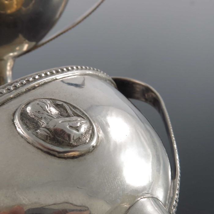 A pair of 18th century Swedish silver salt cellars, IWZ, Stockholm circa 1769 - Image 3 of 6