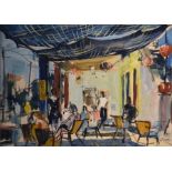 Terry McGlynn (1903-1973), Cafe Interior, oil, signed, 38cm x 50cm, framed