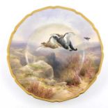 J Birbeck for Royal Doulton, a painted cabinet plate