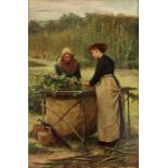 Peter Macnab (1830-1900), Young and Old Hop-Pickers, oil on canvas