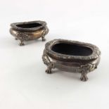 A pair of Victorian silver salt cellars, Samuel Smith and Son, London 1880