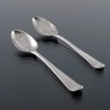 A pair of George III silver picture back teaspoons, John Delmester, London circa 1770