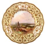 J H Plant for Coalport, a Chicago Exhibition plate