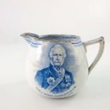 A commemorative transfer printed jug, Sir J Yorke Scarlett and Lady Scarlett