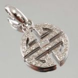 An 18ct gold diamond pendant