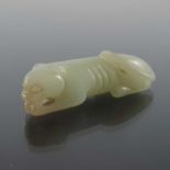 A Chinese jade carving of a lion