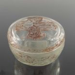 Rene Lalique, a L'Origan glass powder box