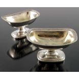 A pair of George III Irish silver salt cellars, John Stoyte, Dublin 1805