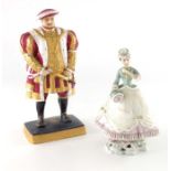 Two Royal Worcester figures, Henry VIII after Holbein and Lisette from Victorian Series