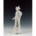 An 18th century porcelain figure of Punchinello