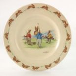 Barbara Vernon for Royal Doulton, a Bunnykins Golfing plate