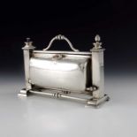 A Victorian silver portable Staniforth patent cigar box lighter, Fenton Brothers, London 1900