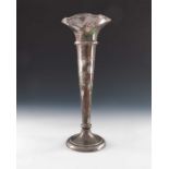 A large George V silver trumpet vase, Walker and Hall, Sheffield 1918