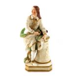 A Derby porcelain figure of John Milton