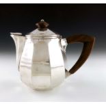 A French Art Deco silver plated teapot, Phenix, Lyon circa 1925