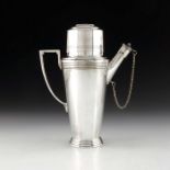 Keith Murray for Mappin and Webb, an Art Deco silver plated cocktail shaker, circa 1933
