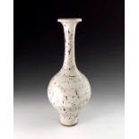 Dame Lucie Rie (1902-1995), a studio pottery stoneware swan neck vase, circa 1956