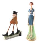 Two Schafer and Vater novelty souvenir bisque figures